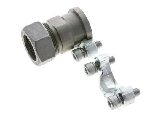 1-1/4'' SAE Flange 3000 PSI Steel with 35L (M45x2) ISO 6162-1