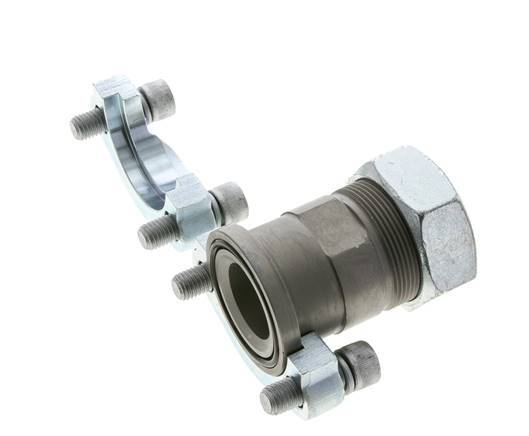 1-1/2'' SAE Flange 3000 PSI Steel with 42L (M52x2) ISO 6162-1