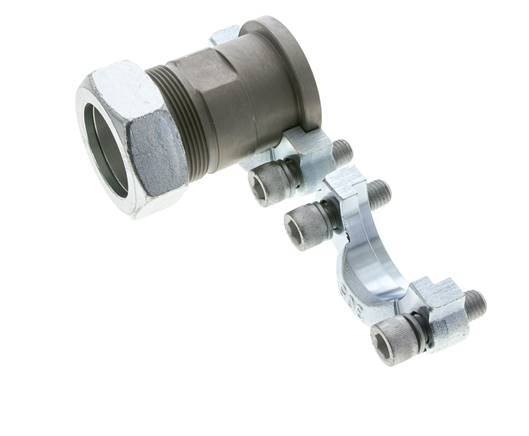 1-1/2'' SAE Flange 3000 PSI Steel with 42L (M52x2) ISO 6162-1