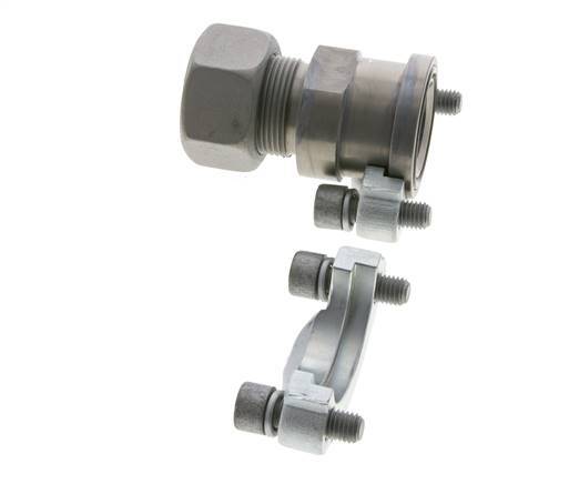 1-1/4'' SAE Flange 3000 PSI Steel with 25S (M36x2) ISO 6162-1