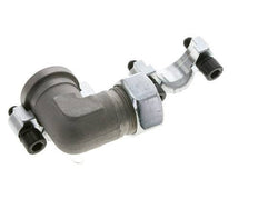 1'' Elbow SAE Flange 3000 PSI Steel with 28L (M36x2) ISO 6162-1