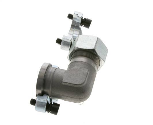 1-1/4'' Elbow SAE Flange 3000 PSI Steel with 30S (M42x2) ISO 6162-1