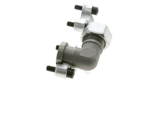 3/4'' Elbow SAE Flange 6000 PSI Steel with 25S (M36x2) ISO 6162-2
