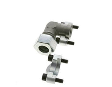 3/4'' Elbow SAE Flange 6000 PSI Steel with 25S (M36x2) ISO 6162-2