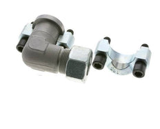 1'' Elbow SAE Flange 6000 PSI Steel with 25S (M36x2) ISO 6162-2