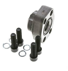 1-1/4'' SAE Flange 3000 PSI Plain Steel with G1'' Female Threads ISO 6162-1