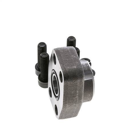 3/4'' SAE Flange 6000 PSI Plain Steel with G3/4'' Female Threads ISO 6162-2