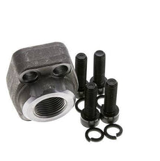 3/4'' SAE Flange 6000 PSI Plain Steel with G3/4'' Female Threads ISO 6162-2