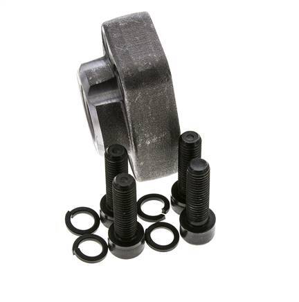 3/4'' SAE Flange 6000 PSI Plain Steel with G3/4'' Female Threads ISO 6162-2