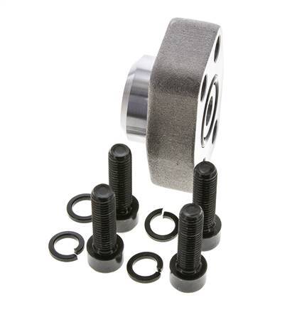 3/4'' SAE Flange 6000 PSI Plain Steel with G1/2'' Female Threads ISO 6162-2