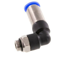 Push-In Fitting 10mm & G1/4'' Male Auto Shut-Off Elbow Brass/PBT 0-10bar (0-145psi)
