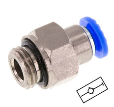 Push-In Fitting 8mm & G1/4'' Male Auto Shut-Off Brass/PBT 0-10bar (0-145psi) [2 Pieces]