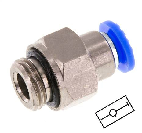Push-In Fitting 10mm & G3/8'' Male Auto Shut-Off Brass/PBT 0-10bar (0-145psi)