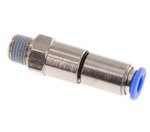 8mm & R1/4'' Quick Swivel Joint Push-In-Male Threads Nickel-Plated Brass/PBT NBR Rotatable