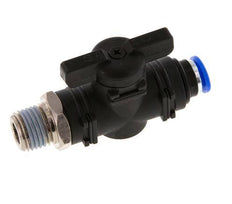 2-Way Straight Ball Valve 6 mm - R1/4'' Plastic/Brass