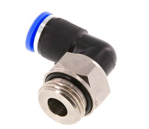 10mm & G1/2'' Elbow Swivel Joint Push-In-Male Threads Nickel-Plated Brass/PBT NBR Rotatable