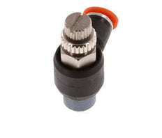 Flow Control Silencer Meter-In Elbow 4 mm - R1/8'' Brass/PA 66