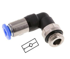 Push-In Fitting 10mm & G3/8'' Male Auto Shut-Off Elbow Brass/PBT 0-10bar (0-145psi)
