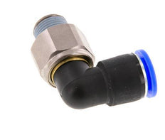12mm & R3/8'' Elbow Swivel Joint Push-In-Male Threads Nickel-Plated Brass/PBT NBR Rotatable