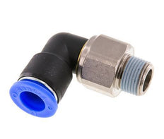 12mm & R3/8'' Elbow Swivel Joint Push-In-Male Threads Nickel-Plated Brass/PBT NBR Rotatable