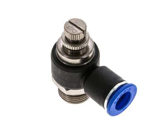 Flow Control Silencer Meter-Out Elbow 12 mm - G1/2'' Brass/PA 66