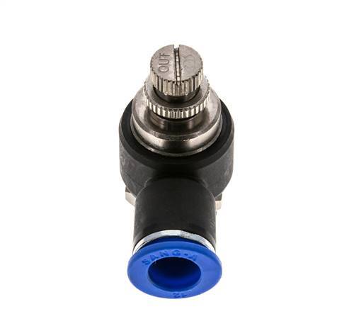 Flow Control Silencer Meter-Out Elbow 12 mm - G1/2'' Brass/PA 66