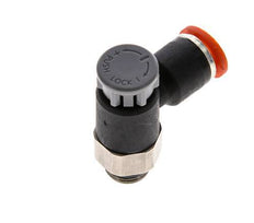 Flow Control Valve Meter-In Elbow 6 mm - G1/8'' Brass/PA 66 Locknut