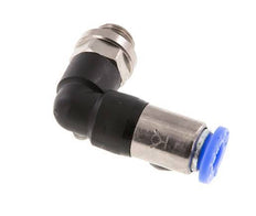 Push-In Fitting 6mm & G1/8'' Male Auto Shut-Off Elbow Brass/PBT 0-10bar (0-145psi) [2 Pieces]