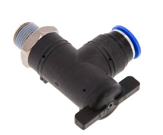 2-Way Elbow Ball Valve 12 mm - R3/8'' Plastic/Brass