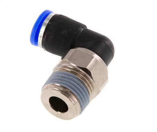 10mm & R1/2'' Elbow Swivel Joint Push-In-Male Threads Nickel-Plated Brass/PBT NBR Rotatable