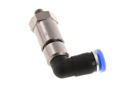 4mm & M5 Elbow Quick Swivel Joint Push-In-Male Threads Nickel-Plated Brass/PBT NBR Rotatable