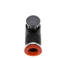 Flow Control Valve Meter-In Elbow 8 mm - G1/8'' Brass/PA 66 Locknut