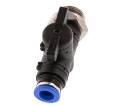 2-Way Straight Ball Valve 8 mm - G3/8'' Plastic/Brass