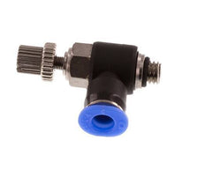 Flow Control Silencer Meter-Out Elbow 4 mm - M5 Brass/PBT