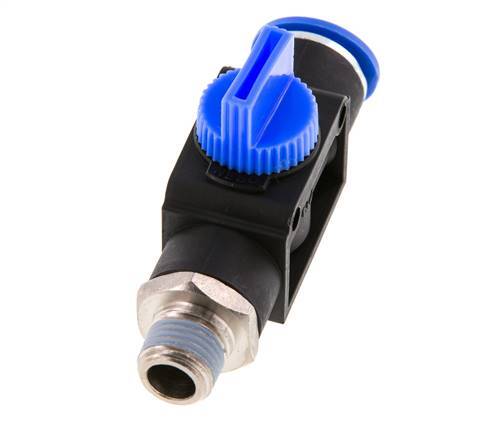 3/2-Way Shut-Off Hand Valve 12 mm - R1/4'' Plastic/Brass Tube-side venting