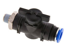 2-Way Straight Ball Valve 12 mm - R1/4'' Plastic/Brass