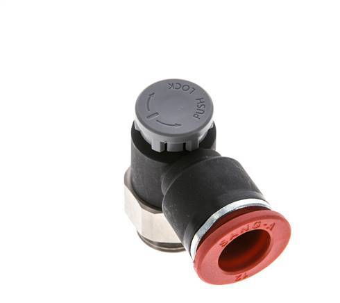 Flow Control Valve Meter-In Elbow 12 mm - G3/8'' Brass/PA 66 Locknut