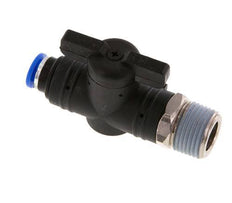 2-Way Straight Ball Valve 6 mm - R3/8'' Plastic/Brass