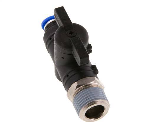 2-Way Straight Ball Valve 6 mm - R3/8'' Plastic/Brass