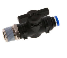 2-Way Straight Ball Valve 6 mm - R3/8'' Plastic/Brass