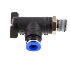 2-Way Elbow Ball Valve 8 mm - R1/4'' Plastic/Brass