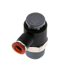 Flow Control Valve Meter-In Elbow 8 mm - R1/2'' Brass/PA 66 Locknut