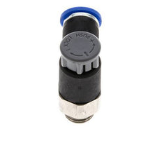 Flow Control Valve Meter-Out Elbow 6 mm - G1/8'' Brass/PA 66 Locknut
