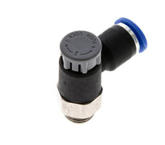 Flow Control Valve Meter-Out Elbow 6 mm - G1/8'' Brass/PA 66 Locknut