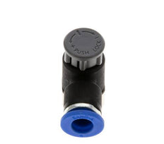 Flow Control Valve Meter-Out Elbow 6 mm - G1/8'' Brass/PA 66 Locknut
