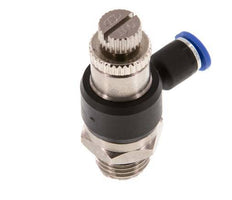 Flow Control Silencer Meter-Out Elbow 4 mm - G1/4'' Brass/PA 66