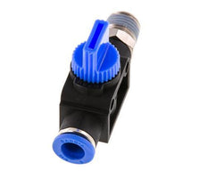 3/2-Way Shut-Off Hand Valve 8 mm - R1/4'' Plastic/Brass Thread-side venting
