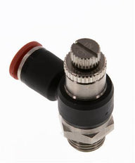 Flow Control Silencer Meter-In Elbow 8 mm - G1/4'' Brass/PA 66