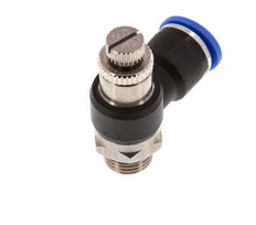 Flow Control Silencer Meter-Out Elbow 10 mm - G1/4'' Brass/PA 66