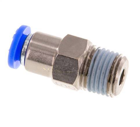 Push-In Check Valve 6mm & R1/4'' Male Brass/PBT 0.2-10bar (3-145psi) Hose-Thread